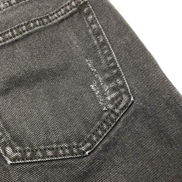 PacSun Faded Black 100% Cotton Mid Rise Distressed Ankle Mom Jeans - Picture 12 of 16